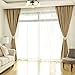 Nanami Chic 2 Pieces Fine Hand Tied Curtain Clip, Buckle Holdback Fabric Drapery Tassels Curtain Tiebacks/Tassel Window Cotton Rope Tie Ball Back Accessories (Beige)