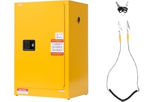 VEVOR Flammable Cabinet, 23.2 x 18.1 x 35.4 Inch, 13 Gallon Flammable Storage Cabinet with Adjustable Shelf, Cold-Rolled and 