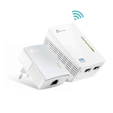TP-Link TL-WPA4220 KIT AV600 WLAN N300 Gigabit 600Mbit/s WiFi Powerline, Plug und Play, Kompatibel zu allen Powerline Adapter
