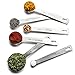 Bellemain Stainless Steel Measuring Spoon Set with D-Ring Holder, for Dry and Liquid Ingredients (6 piece set)