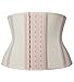 YIANNA Women's Underbust Breathable Short torso latex Waist trainer corset for Weight loss Sports Workout Hourglass Body Shaper Fat Burner, YA110266-Beige-S