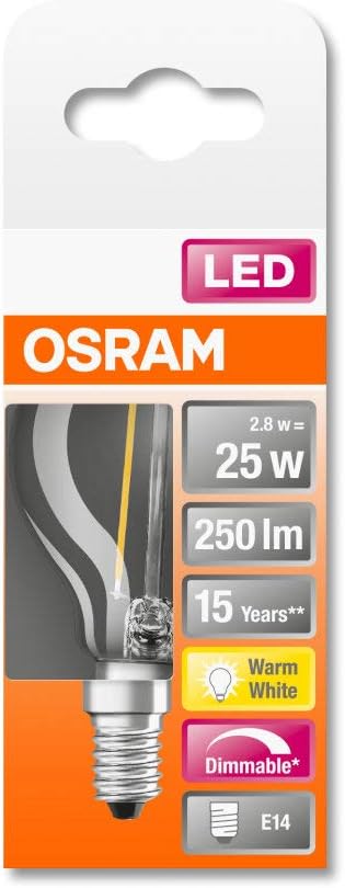 OSRAM LED Lamps, Classic Bulb, dimmable, 2.8 W, Frosted, Set of 10, Warm White - Image 3
