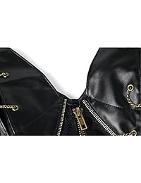 Women's Punk Rock Faux Leather Corset Bustier Basque Waist Cincher Bustier Lingerie