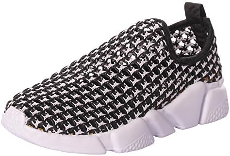Gomoway Women's Mens Quick Drying Mesh Breathable Walking Aqua Water Shoes Lightweight Summer Hiking Shoes (9 B（M）US Women/8 D(M) US Men, Black)