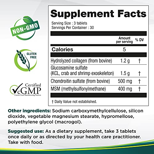 Genacol Glucosamine Chondroitin MSM Collagen Peptides Joint Support