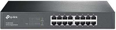 TP-Link TL-SG1016D 16-Port Gigabit Ethernet Network Switch Rack Mountable