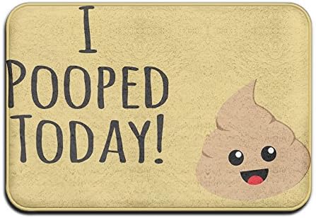 I Pooped Today Kawaii Poo Doormat Entrance Mat Floor Mat Rug Indoor/Outdoor/Front Door/Bathroom Mats Rubber Non Slip