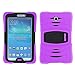KIQ for Galaxy Tab 3 7.0 (2013) Case, Full-Body Shockproof Heavy Duty Protective Cover with Kickstand Screen Protector for Samsung Galaxy Tab 3 7-inch P3200 T210 T217 (Armor Purple)