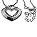 Silver Open Heart Pendant I Love You Necklace Anniversary Valentine Jewelry for Woman Girl Girlfriend