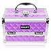 SHANY Chic Makeup Train Case Cosmetic Box Portable Makeup Case Cosmetics Beauty Organizer Jewelry storage with Locks, Multi trays Makeup Storage Box with Makeup Mirror - Purple