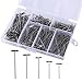 Gydandir T-pin, Nickel Plated Steel, 450 Pieces Assorted Size: 1, 1-1/4, 1-1/2, 1-3/4, 2 Inch, Portable