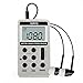 Pocket AM FM Radio Portable Digital Tuning with Best Reception - Hapito Personal Small Transistor Radio with Sterio Earphone, Rechargeable Battery and Lock Screen for Walk/Gym (Silver)