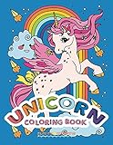 UNICORN Coloring Book: Two sets of 25 Coloring Pages with Unicorns on White and Black Backgrounds for Kids and Adults by Sunlife Drawing