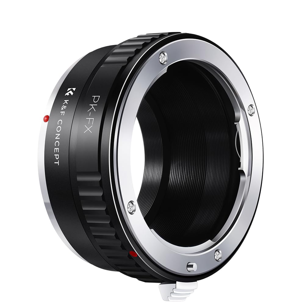 K&F CONCEPT PK to FX Lens Mount Adapter, Compatible with Pentax K PK Mount Lens and Compatible with Fuji X Series Mount Mirrorless Cameras