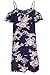 EastLife Women's Casual Off The Shoulder Spaghetti Strap Floral Midi Dress