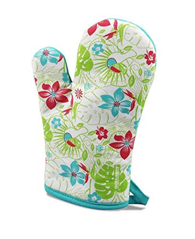 Fackelmann Tropical Oven Mitt, Cotton Kitchen Glove, Non-Burn, Colorful 28 x 18 cm, Machine Wash 40 oC, 1 pc