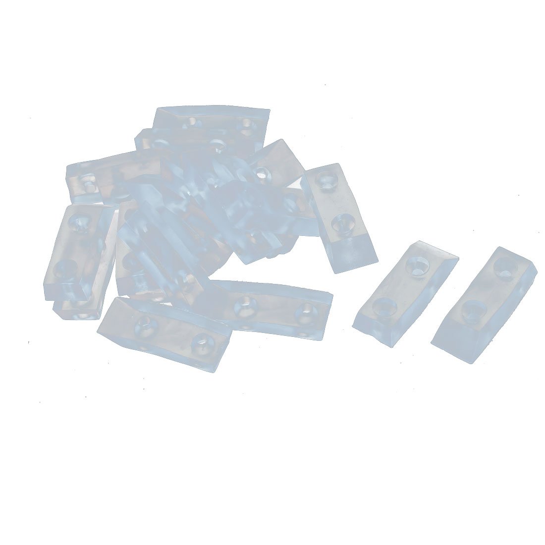 sourcingmap Rubber Rectangle Shape Furniture Feet Skid Glide Slide Pad Floor Protector 20pcs