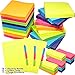 Jalousie 33 PCs Colorful Sticky Note Pads Bundle Include 18 100 Pages 3 in x 3 in Sticky Note Pads 12 3 in x 1 in Index Tab Sticky Note Pads and 3 Sets Divider Note Pads