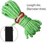 nuosen 6 Pack 4mm Tent Guy Lines 13 ft Reflective Cord Nylon Ropes Camping view 4