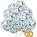 Mermaid Confetti Balloons 20pcs, White Dark Purple Light Purple Aqua Blue Gold Confetti Balloon 12