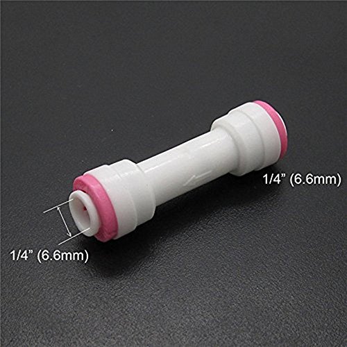 Lemoy 1/4" Tube Push Fit Straight Quick Connect Check Valve for RO Water Reverse Osmosis System (Pack of 5) (5 pack)