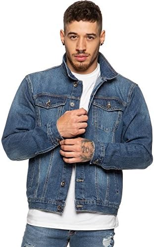 Mens Designer Denim Jacket Western Classic Style Trucker Vintage Style Coat