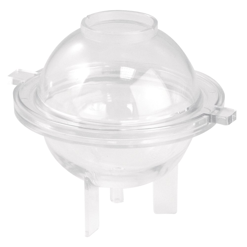 Rayher Round Candle Mould and Wick for Candle Making, Reusable Casting Mould for DIY Ball Candle and Sphere Decorations, 65mm, 3117500