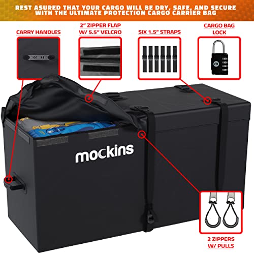 Mockins 60x24x6 XL Folding Cargo Carrier Hitch Mount 500lb Capacity