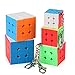 D-FantiX Moyu Cubing Classroom Set Mini 3x3 Speed Cube Keychains 3x3x3 Magic Cube Key Ring Toys Gift Box
