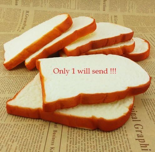 Jumbo Squishy 11cm x 14cm x 1.5cm Sliced Toast Toy Soft Bread Scented Funning Hand Pillow Gift Home Kitchen Decoration 1PCS