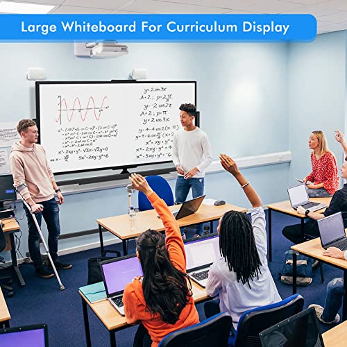 72x40 InchDouble Sided Rolling Whiteboard, Mobile Whiteboard Magnetic White Board, Large Reversible Dry Erase Board Easel Standing Board on Wheels (72x40 Black)
