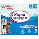 Four Paws Wee-Wee Super Absorbent Dog Housebreaking Pads, 75 Ct
