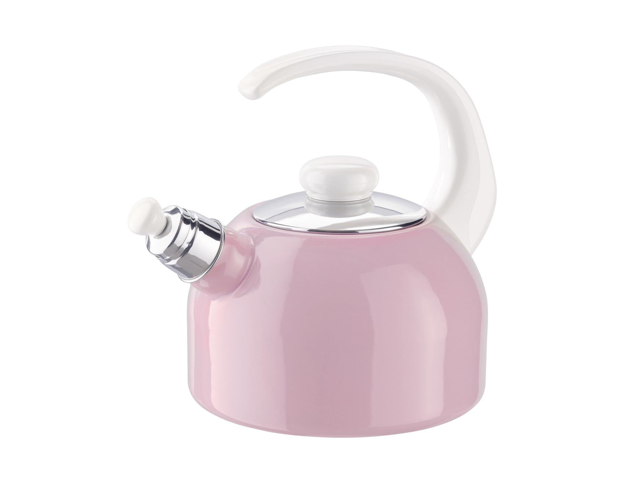 Riess, 0543-117, Flute Kettle Plus, Classic- Pastell ROSA, Capacity 2 litres, 3-fold Enamelled, Enamel, Pink, Induction