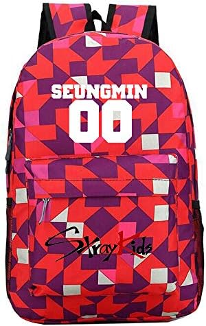 Stray Kids Logo Printed Backpack Moda Sports Daypack Outdoor Travel Bag School Bag for Women and Men
