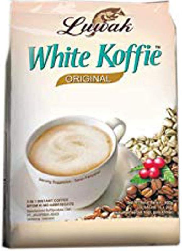 White Koffie 3 in 1 Instant Coffee (Premium Low Acid Coffee Luwak / 20-ct) - 13.5oz (pack of 6)