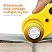Rotary Cutter, Improved - Titanium Coated Blade - Replaceable 45mm Blades Deluxe Quilters Rotary Cutter - Perfect for Quilting Sewing Scrapbooking, Seamstress, Tailors - 100% Thrilled Guarantee