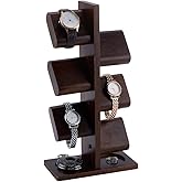 PH PandaHall Wooden Watch Holder Stand Watches Display Tower Watch Display Racks Multiple Watches Organizer Tabletop Jewelry Holder for Father's Day Men Gifts