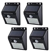 BAVISION Outdoor Solar Lights - Waterproof Security Lights with 24 Ultra-Bright LEDs - Solar Powered Motion Sensor Lights for Your Front Door, Porch, Backyard, Fence,Step，Stair，Deck（4Pack）