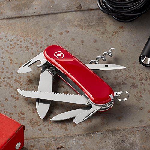 Victorinox Swiss Army MultiTool, Evolution S13 Pocket Knife, Red ,85mm