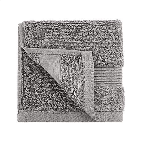 Amazon Basics Dual Performance Washcloths 12Pack, Warm Stone