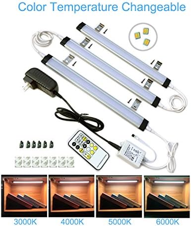 EULEEP Color Temperature Changeable LED Cabinet Lighting,CCT Turnable From 3000K to 6000K, Dimmable, Remote Controlled, Use for Showroom Lighting, Museum lighting, Retail Shop Lighting