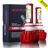 MOSTPLUS LED Headlight Kit 9006(HB4) w/Clear Bulbs Conversion Kit -6000K 7,600Lm - Cool White 3 Yr Warranty-1 Pair