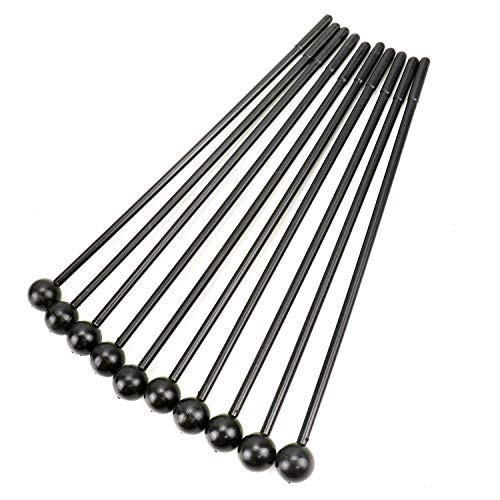JETEHO 10 Pcs Drum Mallets, Bell Mallets Percussion Sticks for Kids Play Log Drums, Tongue Drums and Keyboard Percussion, 10.2"x0.8"