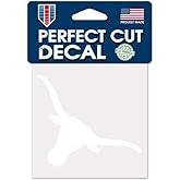 NCAA Texas Longhorns 4x4 Perfect Cut White Decal, One Size, Team Color