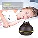 OSORD Aromatherapy Essential Oil Diffuser, 400ml Wood Grain Ultrasonic Cool Mist Aroma Humidifier Diffusers for Essential Oils, Birthday Gifts Dark Brown