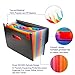 Fanyuanfds File Folder Organizer/12 Pockets Hot Pressing Forming Document Organizer with Cloth Edge Wrap and File Guides, Multi-Color Accordion A4 Size with Expanding Wallet Stand for Business/Office