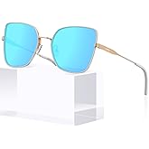 CARFIA Cat Eye Polarized Sunglasses for Women UV400 Protection, Trendy 2026 Metal Sun Glasses Designer Shades CA5383