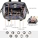 Large Diaper Bag Backpack Multifunction Travel Back Pack for Mom and Dad, Stylish Baby Nappy Bags with Changing Pad, Insulated Pocket and Stroller Straps, Grey