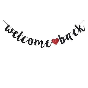Welcome Back Black Vintage Banner For First Day Of School Teacher