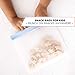 Keeper Reusable Sandwich Bags (Set of 5, 32oz) - Extra Thick Reusable Ziplock Bag For Food, Lunch Storage. Reusable Snack Bags for Kids Are Resealable. Plastic Lunch Baggies Are Washable, Freezer Safe